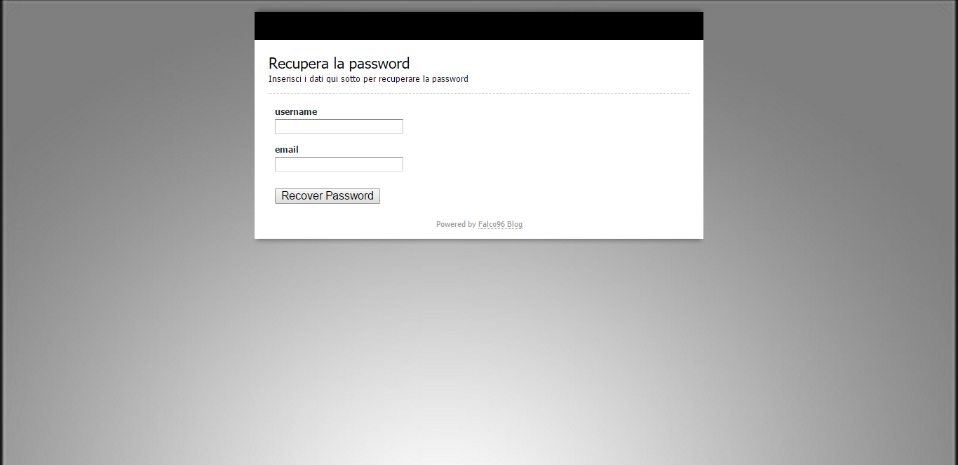 Recupero Password
