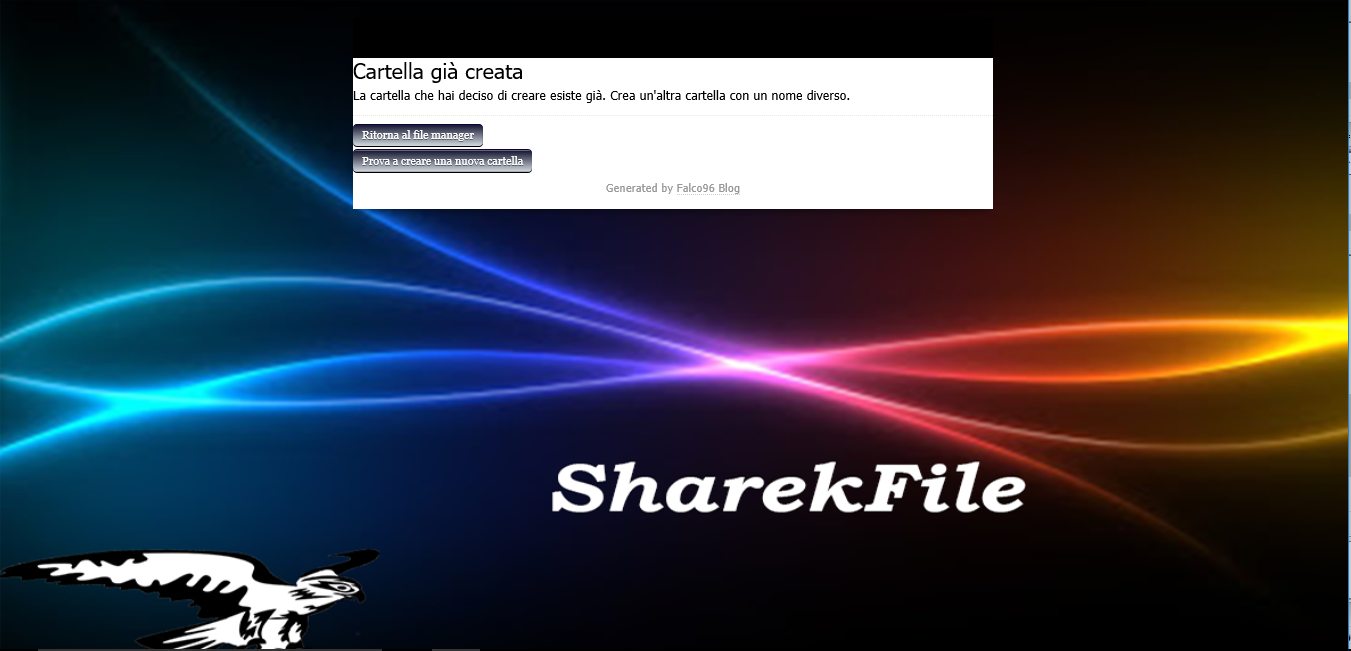 Cartella già creata - SharekFile