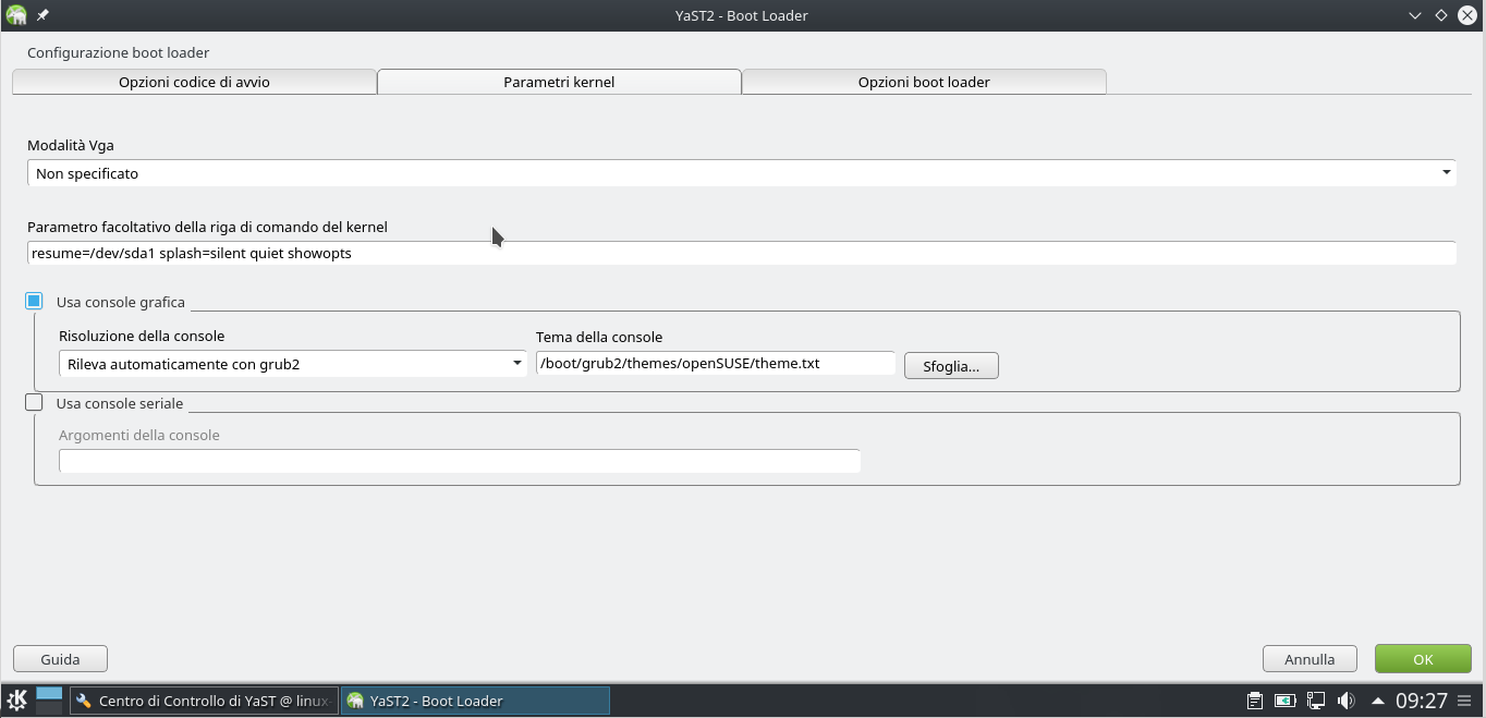 parametri-kernel-boot-loader-yast-opernsuse